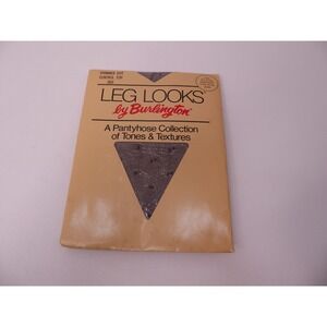 VTG Pantyhose Burlington 360 Leg Looks Shimmer Dot Control Top Long Off Black M